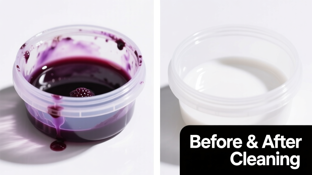 How to Remove Berry Juice from Plastic Containers