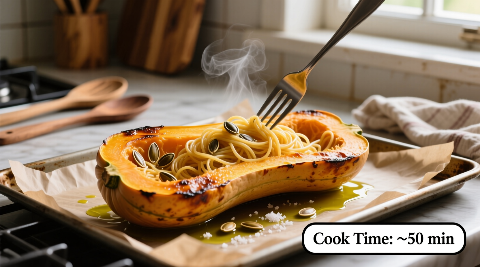 how long to cook spaghetti squash in oven