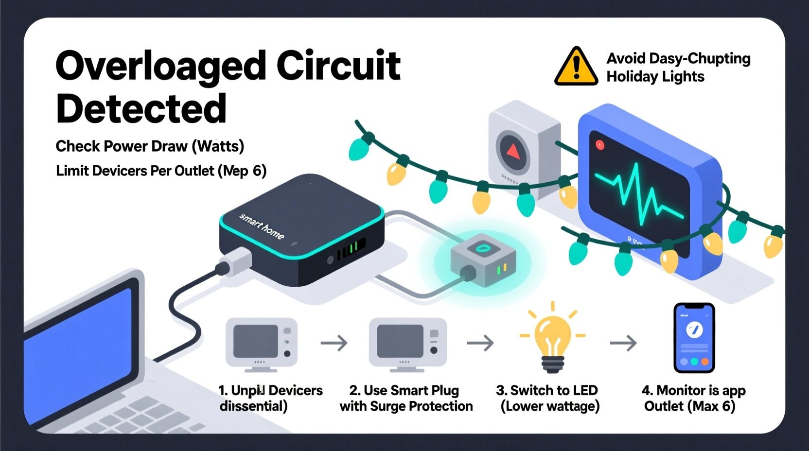 why does my smart home system crash when adding christmas lights overload tips