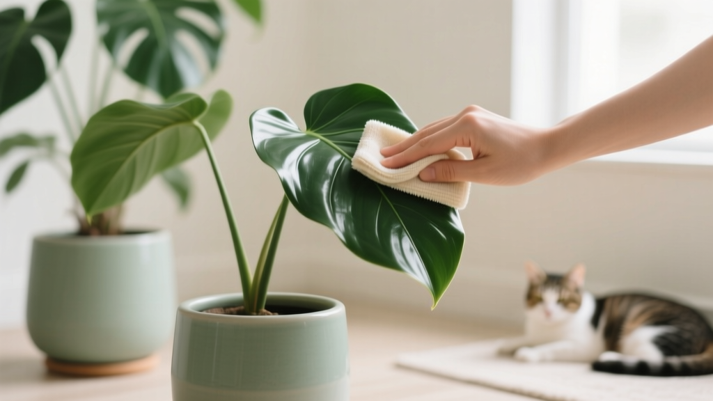 Toxic to Cats? Safe Indoor Plant Leaf Cleaning Methods