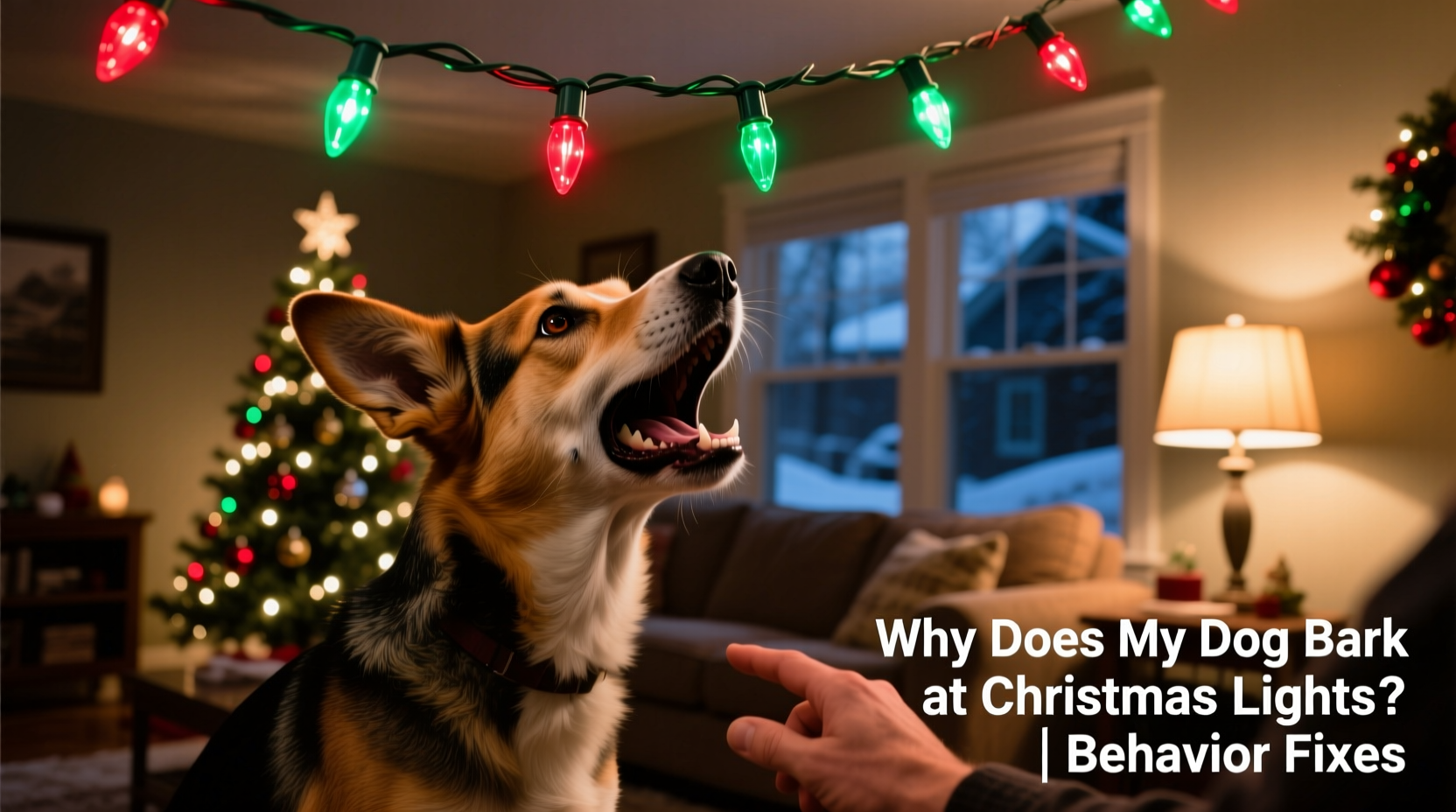 why does my dog bark at christmas lights behavior fixes
