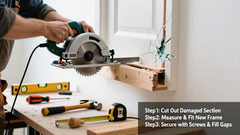 How to Replace a Cracked Door Frame Section