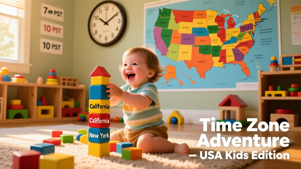 Time Zone in the United States Activity for Kids: Hands-On Learning for Toddlers and Preschoolers
