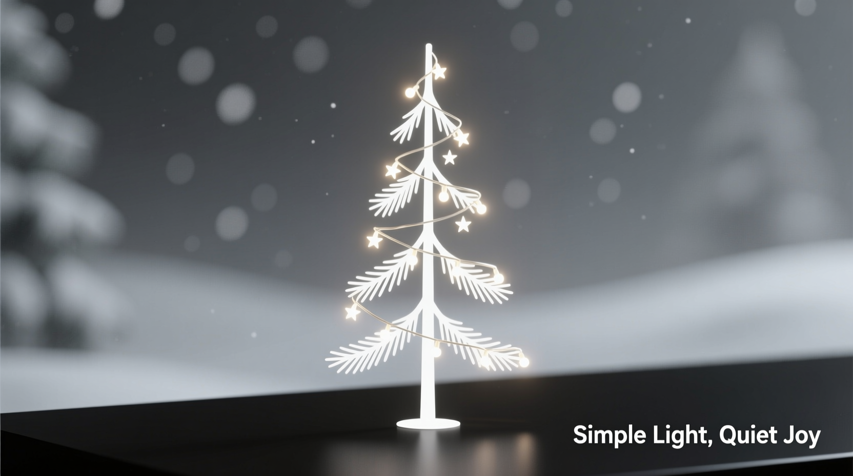 how to make a minimalist christmas tree using only led string lights