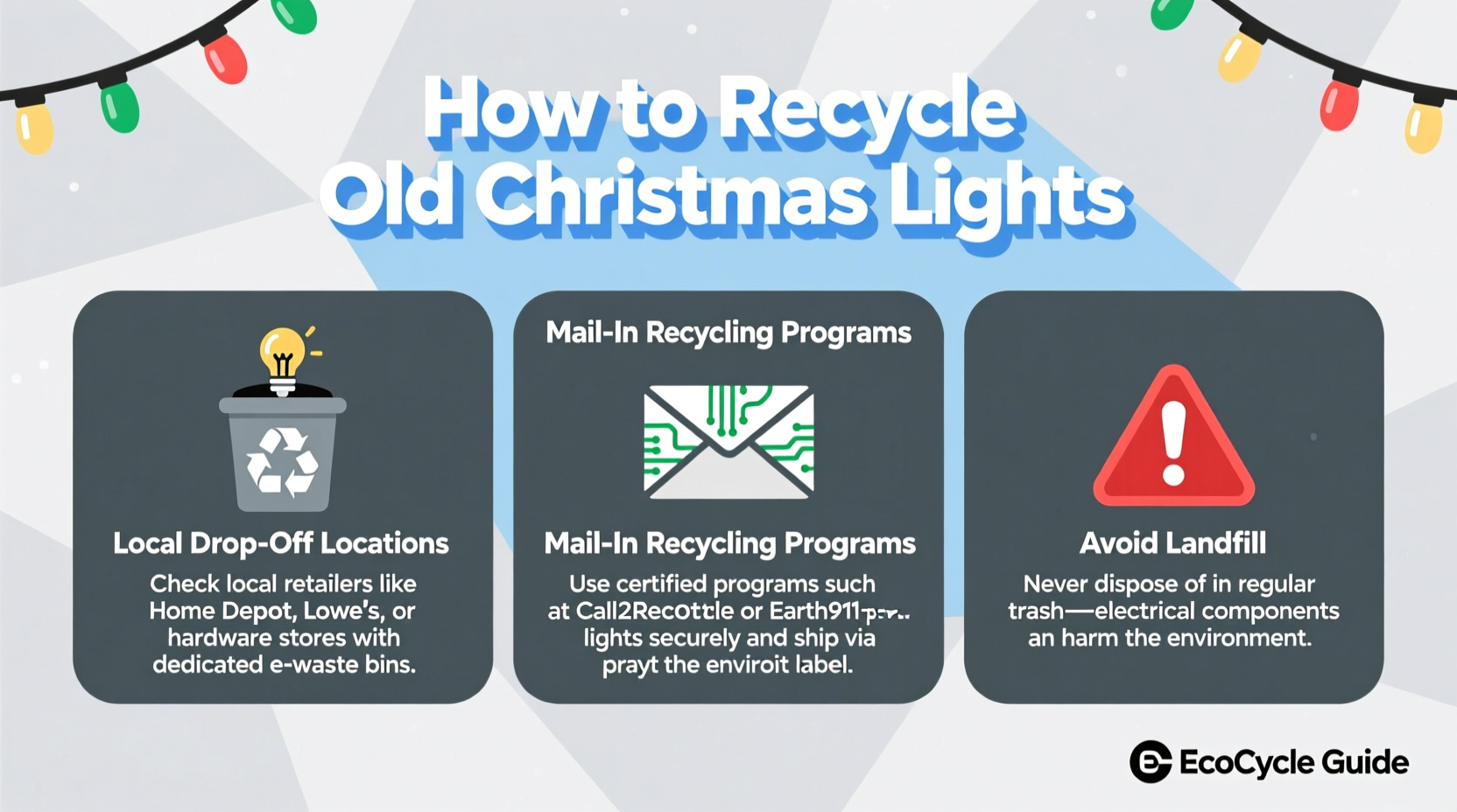 how to recycle old christmas lights local drop offs and mail in programs