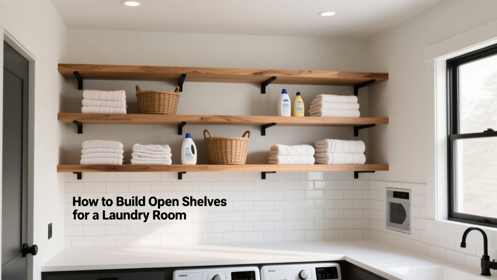 How to Build Open Shelves for a Laundry Room