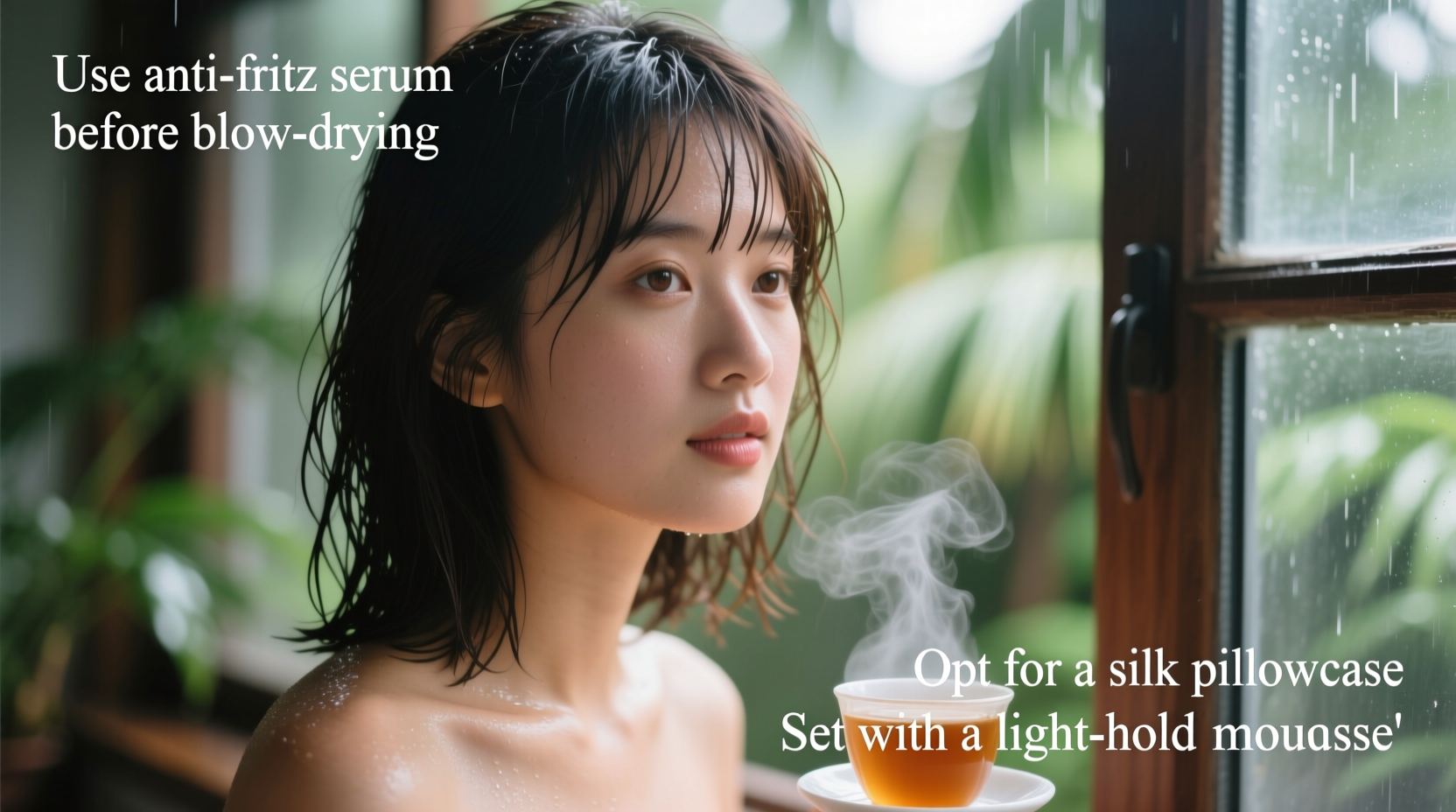 how to style bangs that keep frizzing in humid climates