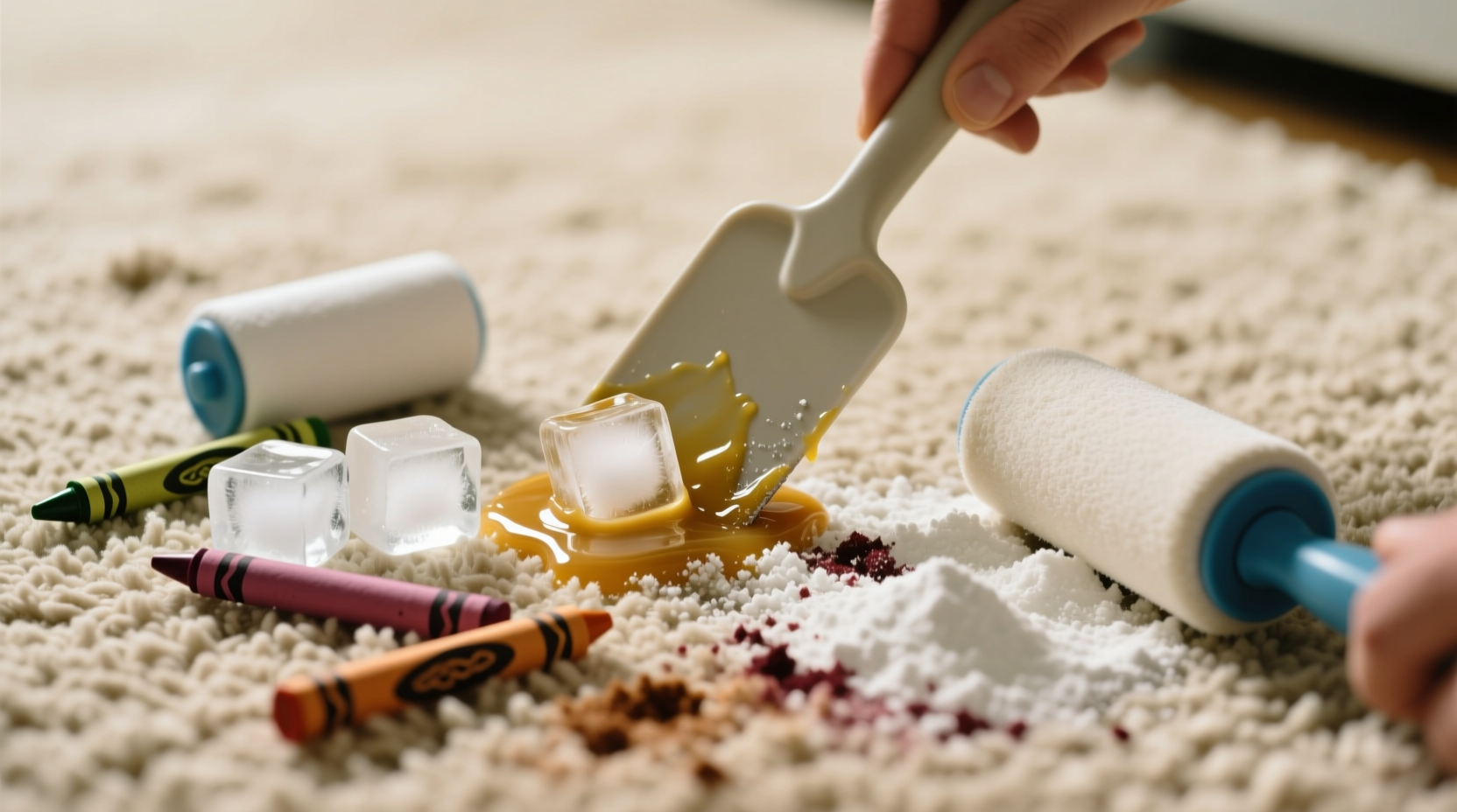 how to remove melted crayon from carpet with laundry tools