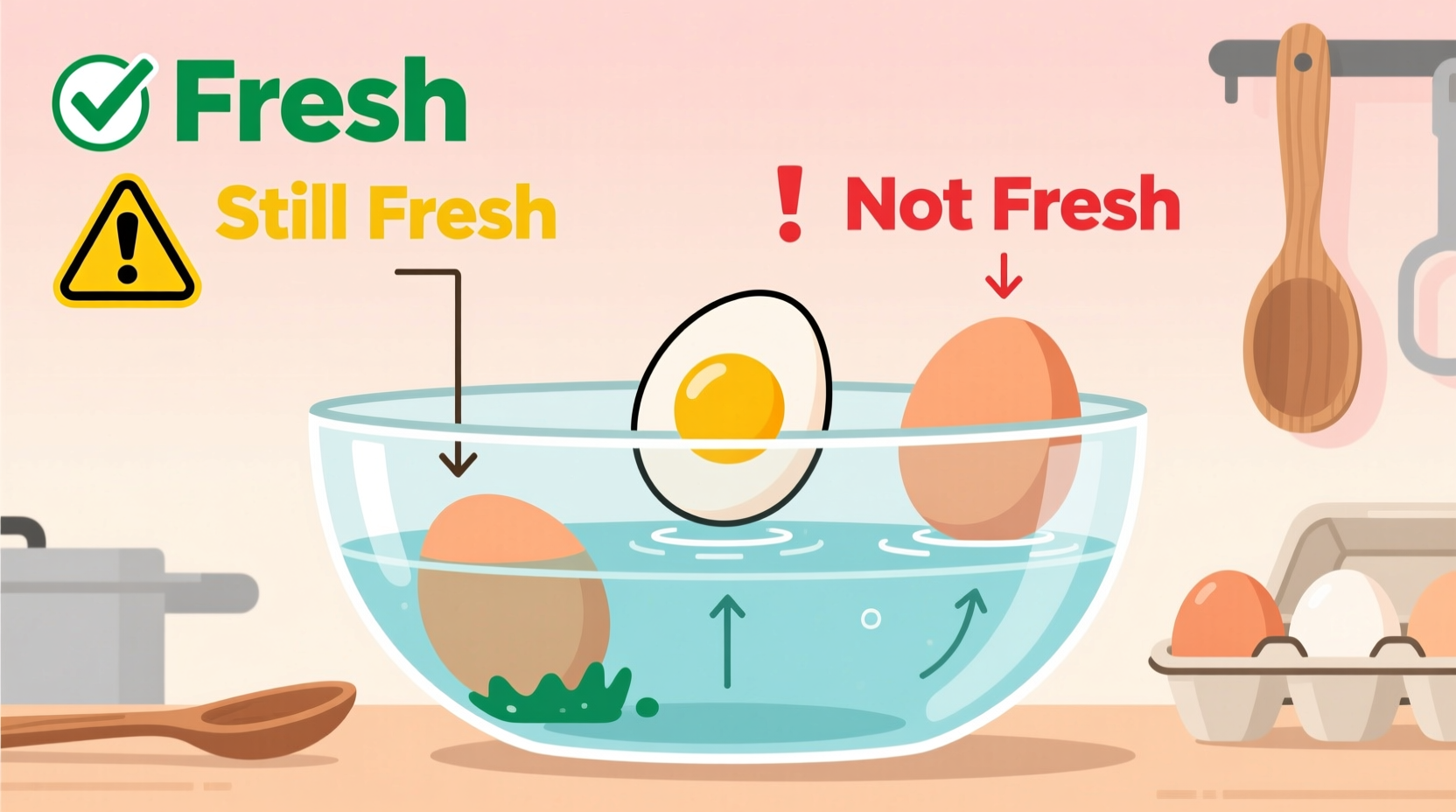 how to tell if your eggs are still fresh using the float test method
