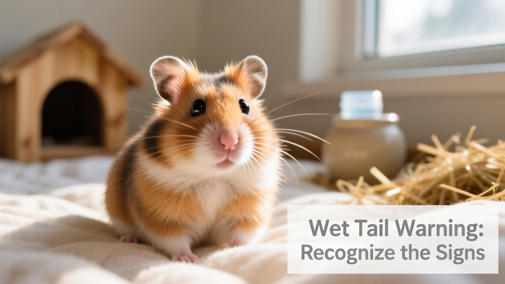Close-up of a healthy Syrian hamster sitting calmly on clean bedding