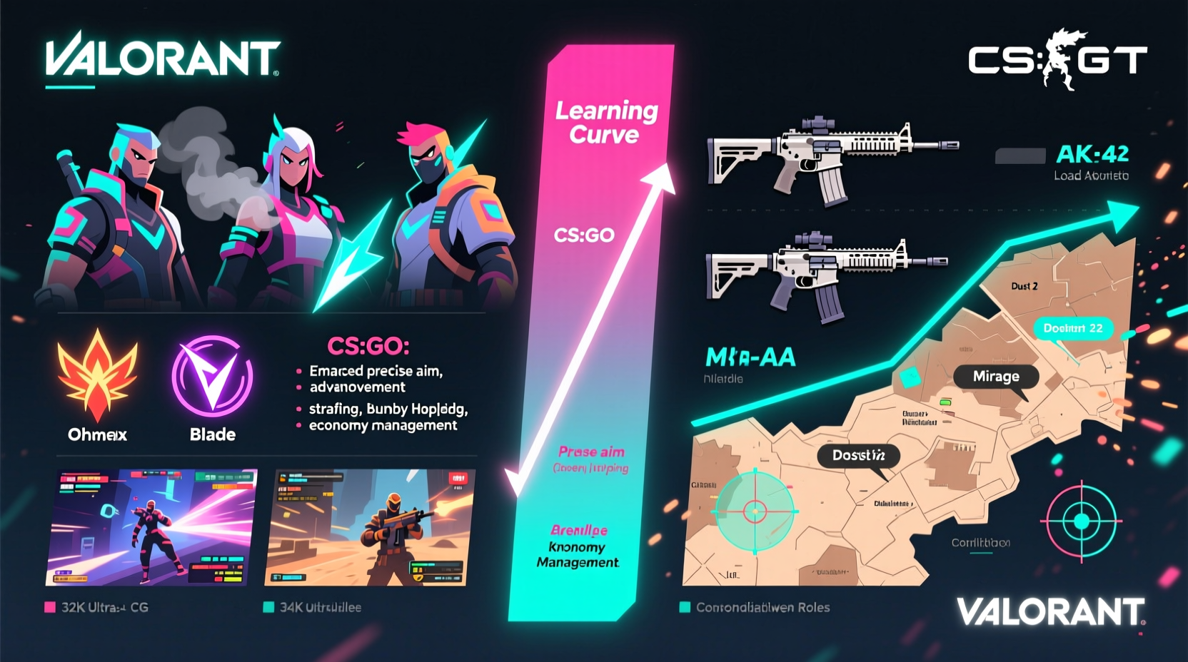 valorant vs csgo which shooter has a steeper learning curve