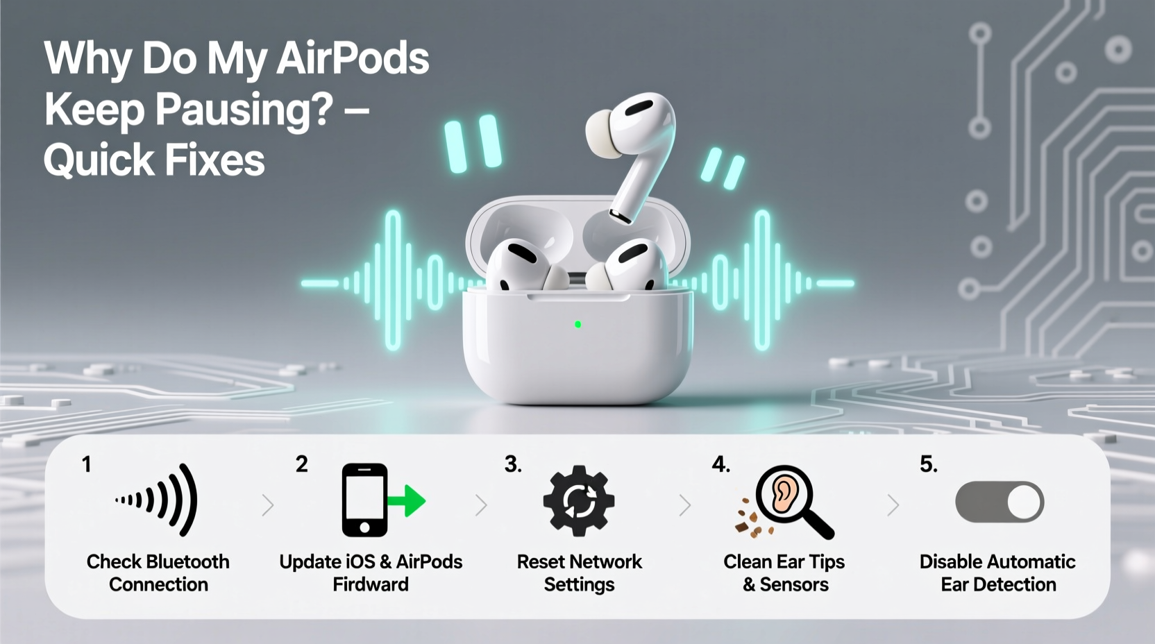 why do my airpods keep pausing music randomly and how to stop it