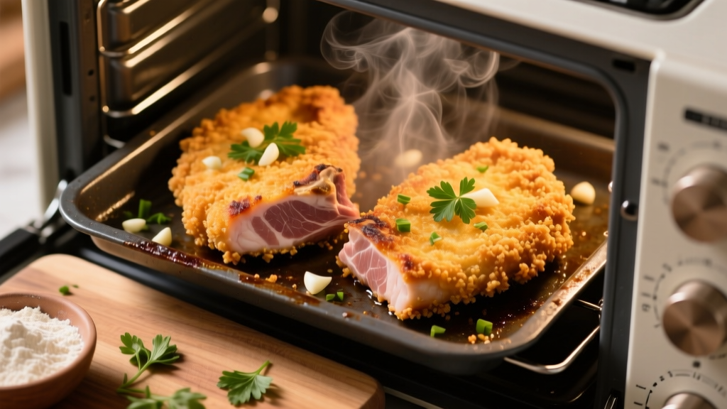 Crispy Breaded Pork Chops in a Toaster Oven