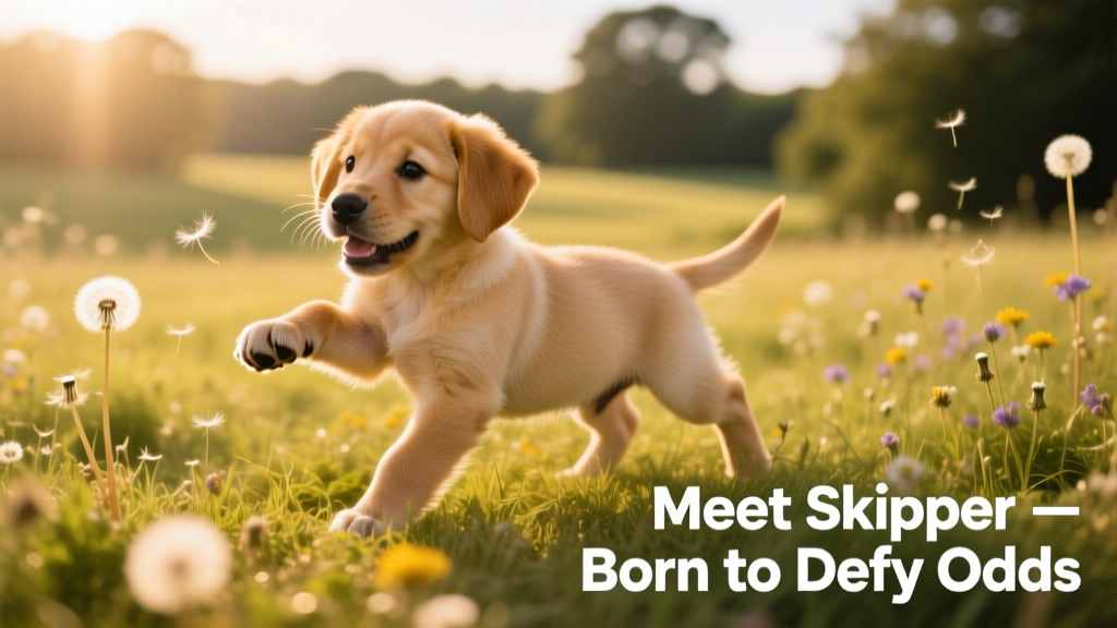 Meet Skipper, an Adorable Puppy Born With 6 Legs Who Is Defying the Odds