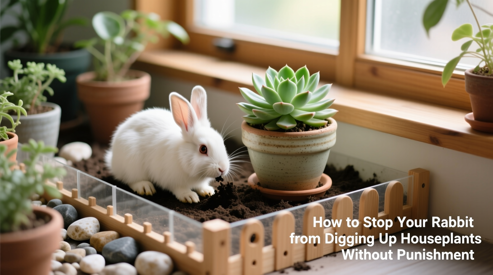 how to stop your rabbit from digging up houseplants without punishment