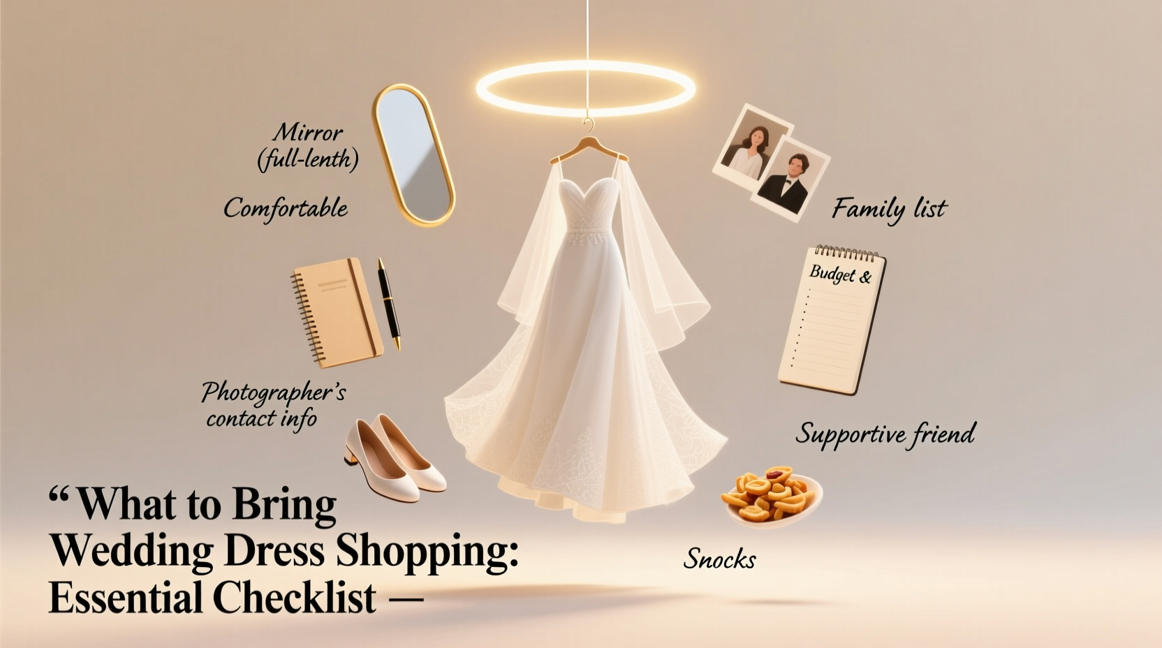 what to bring wedding dress shopping