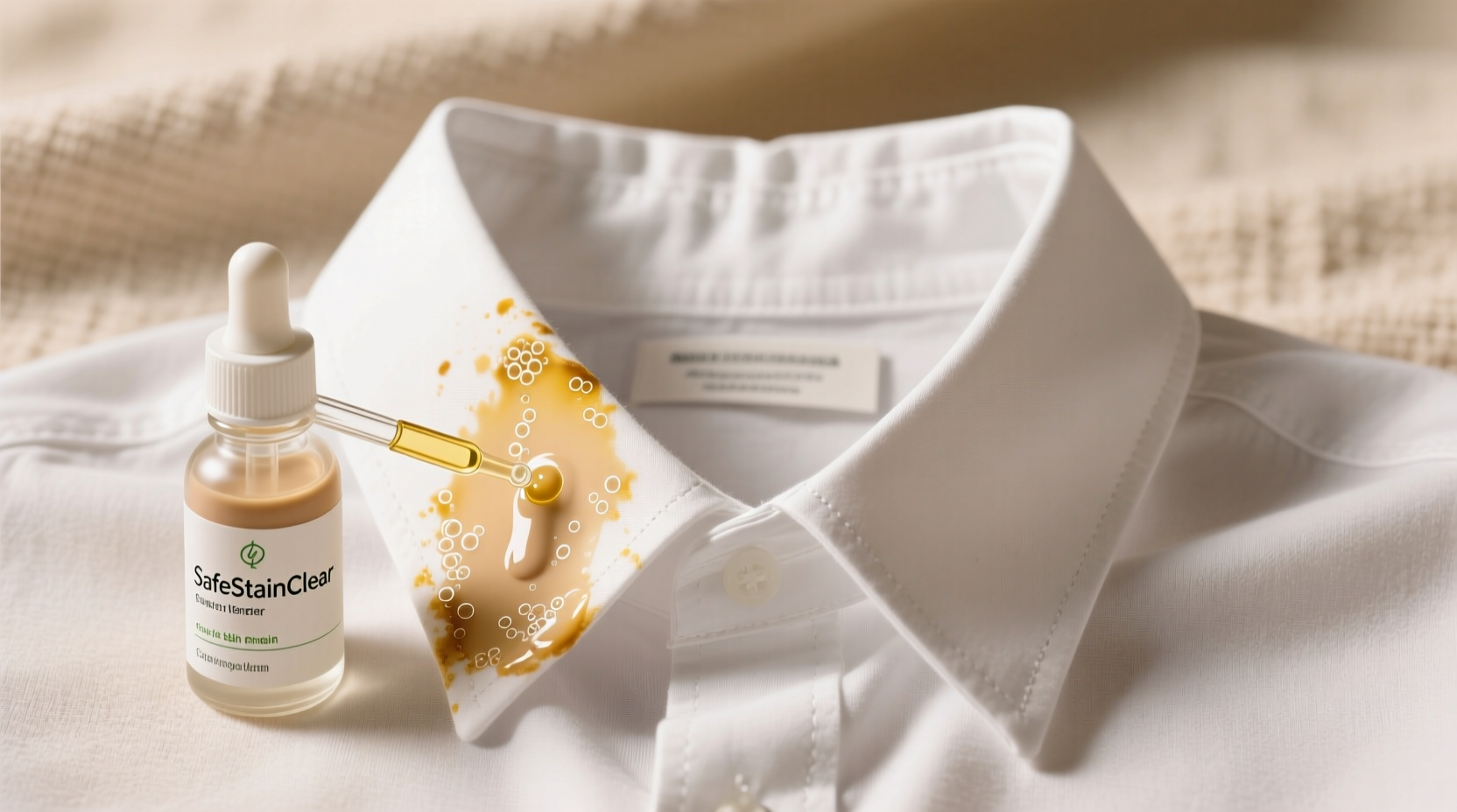 how to remove foundation stains from cotton collars