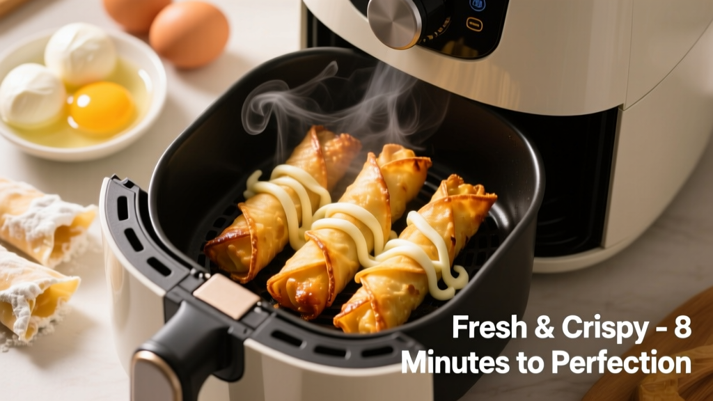 Air Fry Mozzarella Sticks with Egg Roll Wrappers