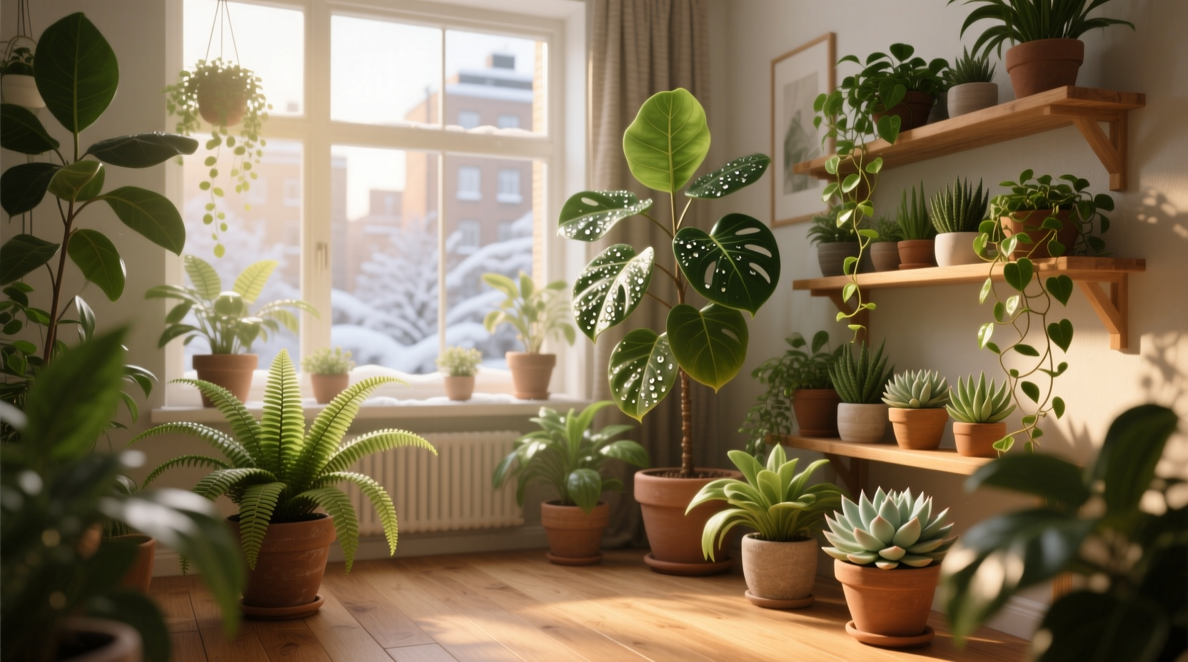 bring plants indoors for winter