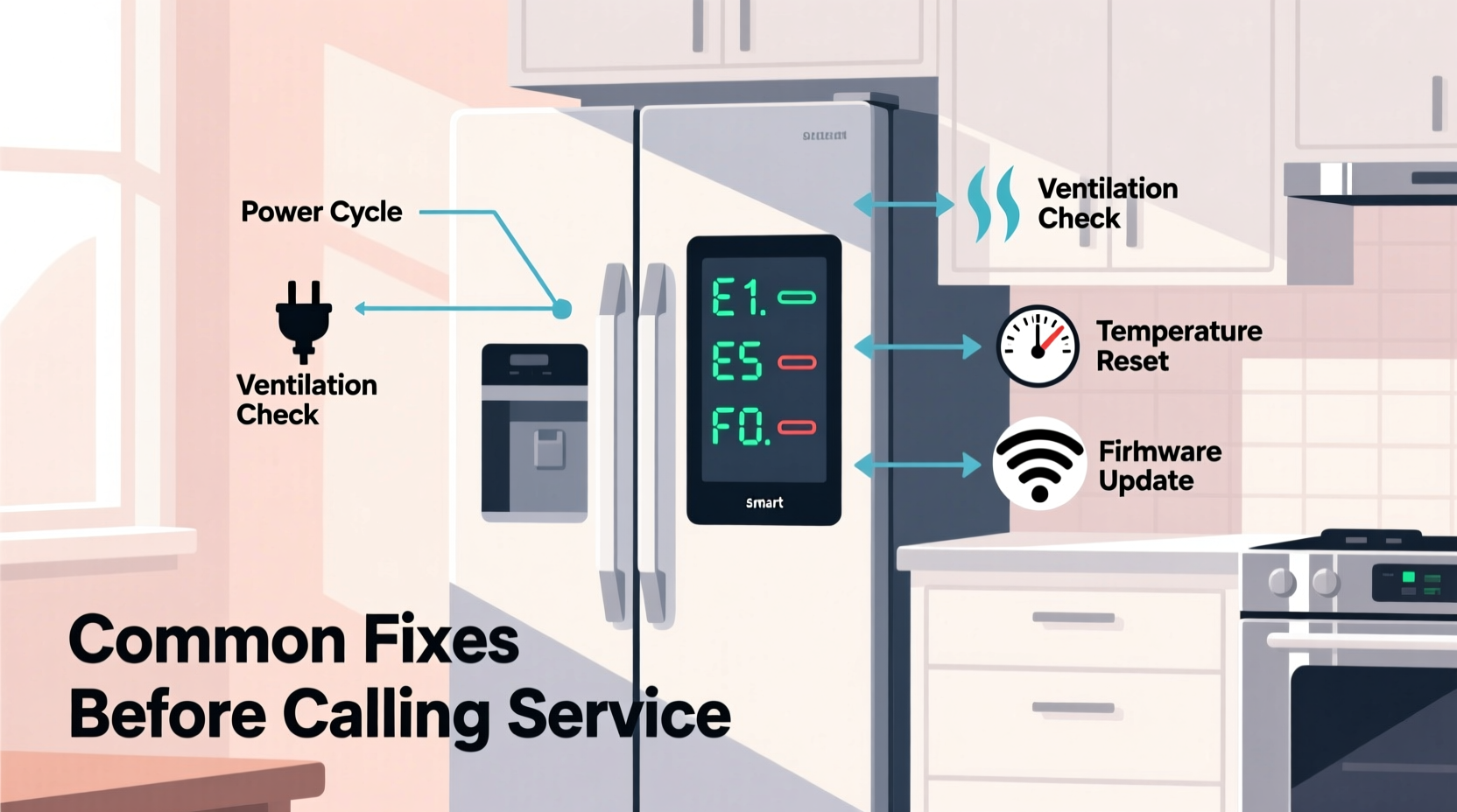 why is my smart fridge showing error codes common fixes before calling service