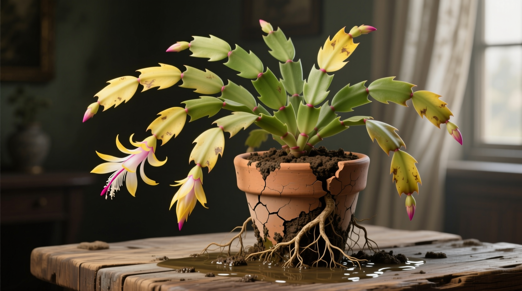 why christmas cactus is dropping leaves
