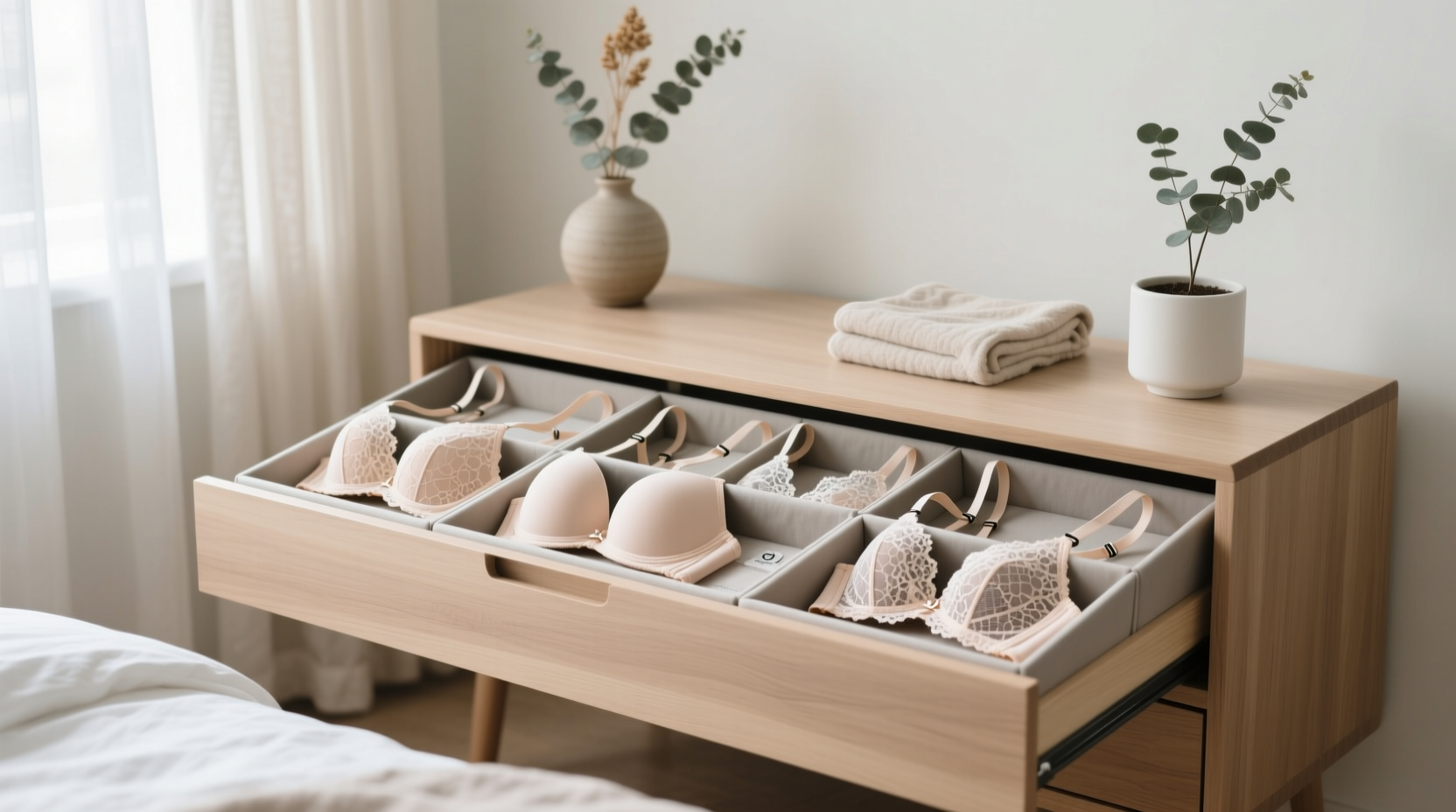 closet organization tips for lace bras