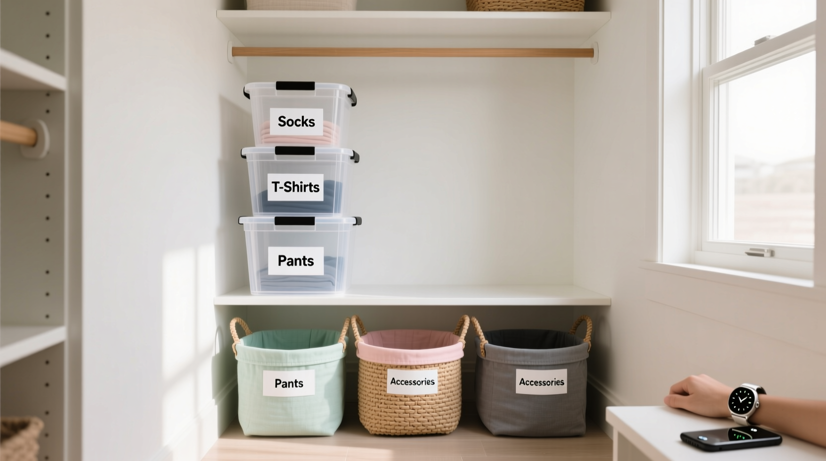 closet organization tips for rodless spaces