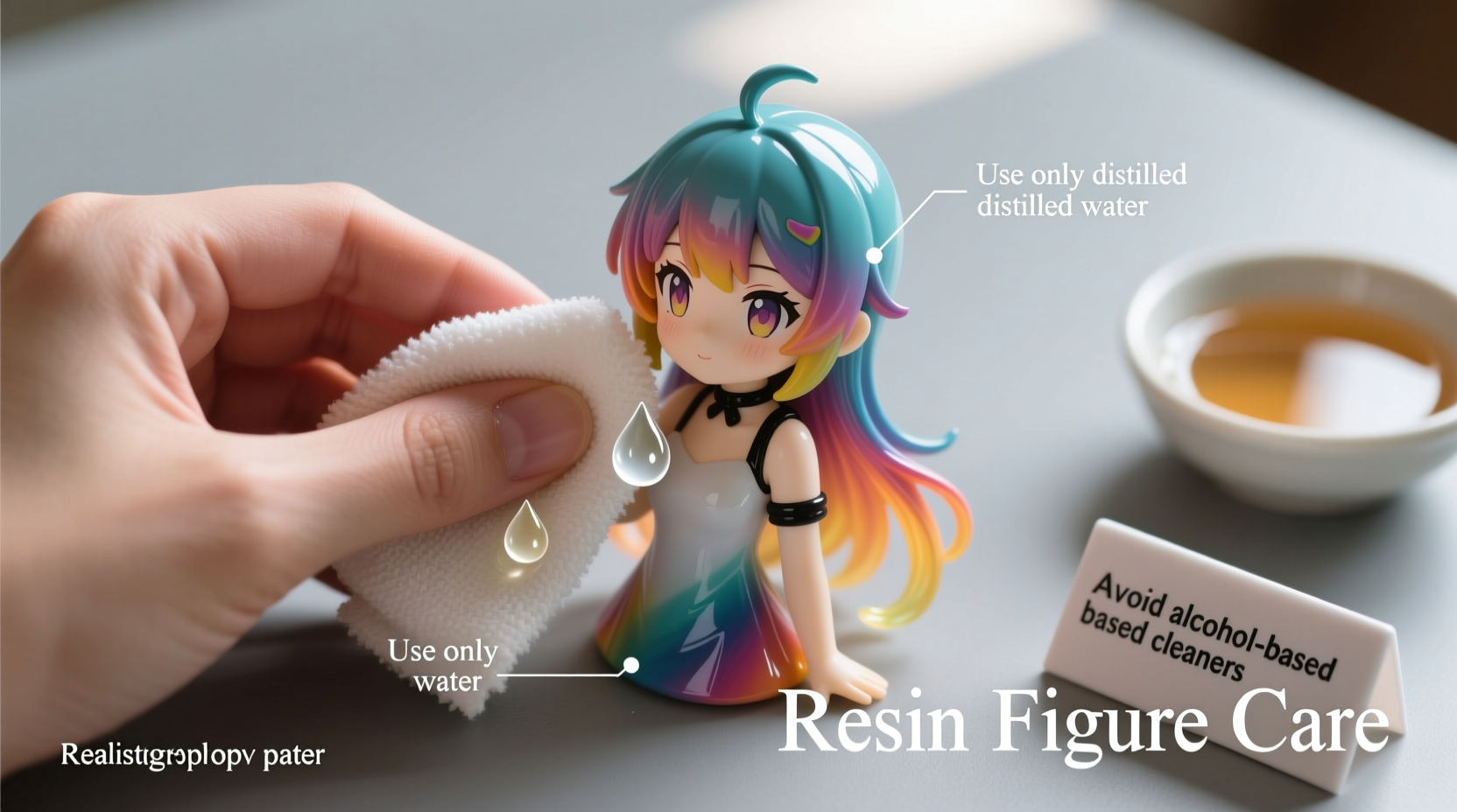 how to safely clean resin anime figures without ruining the paint