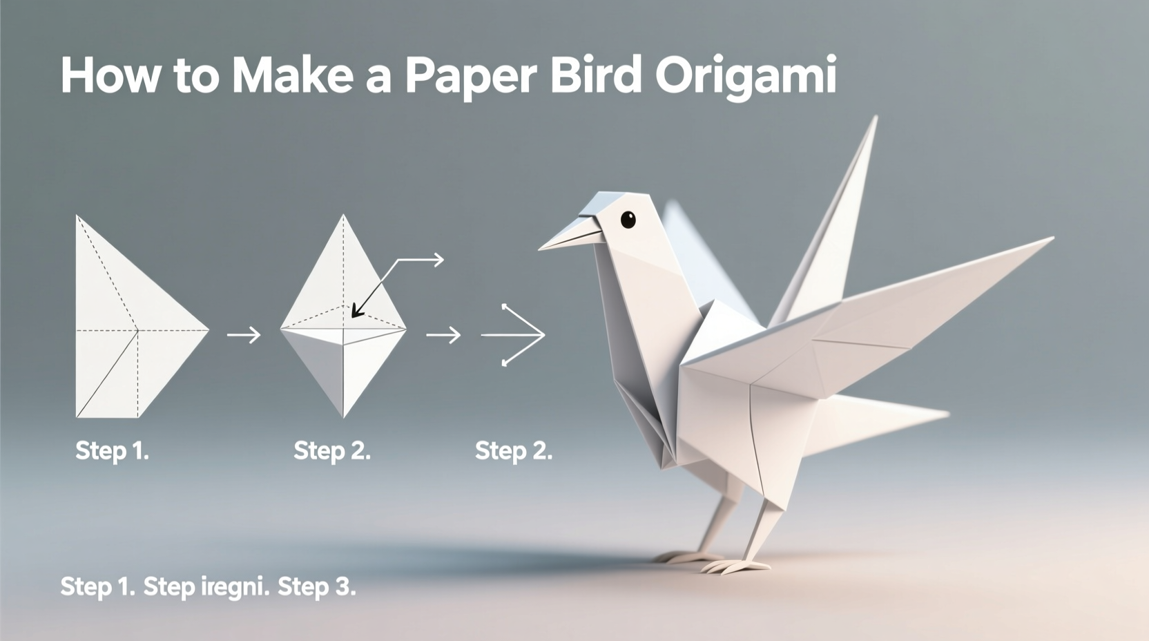 how to make paper bird origami