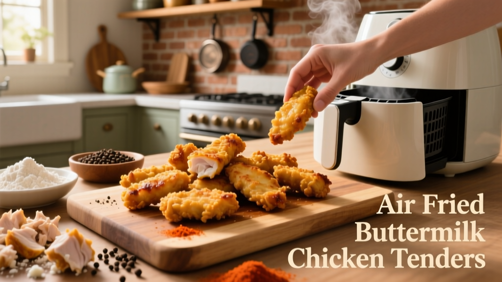 Crispy Air Fried Buttermilk Chicken Tenders