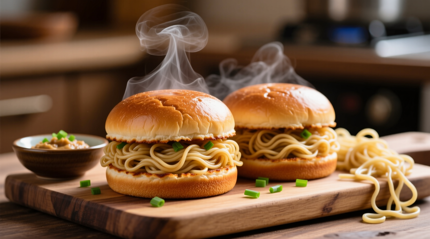 make your own ramen noodle burger buns at home
