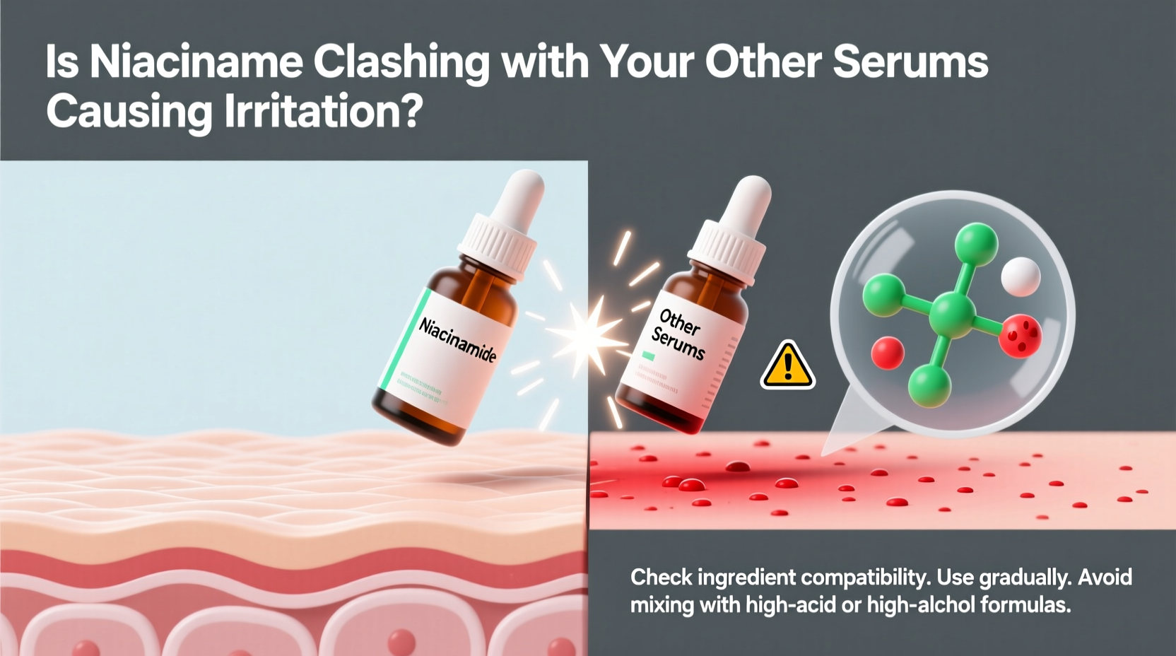 is niacinamide clashing with your other serums causing irritation