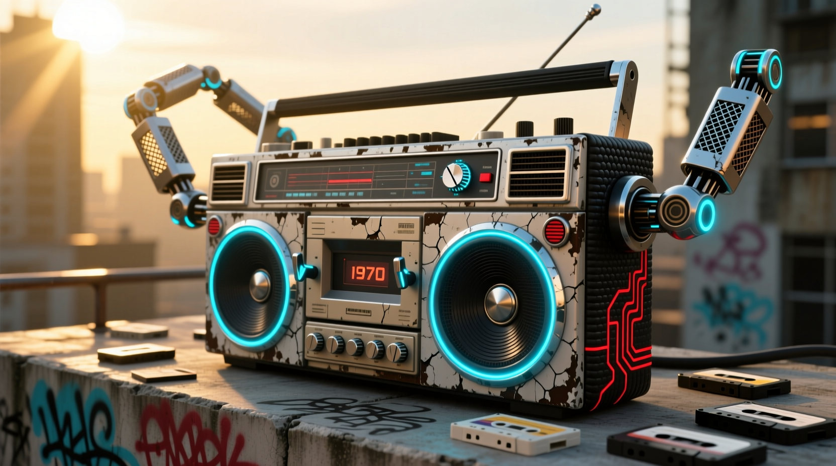 turn an old car stereo into a boom box