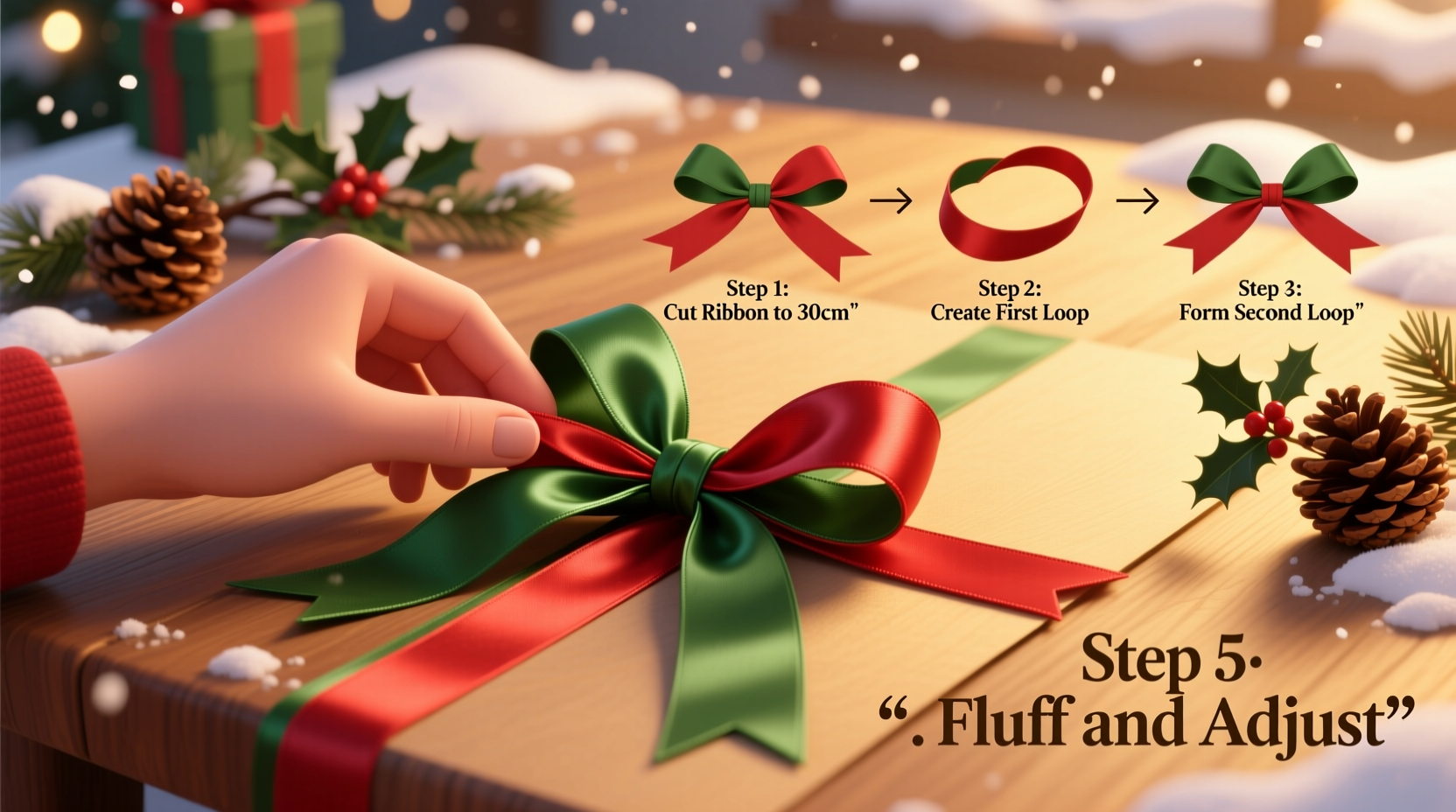 how to tie bows for christmas