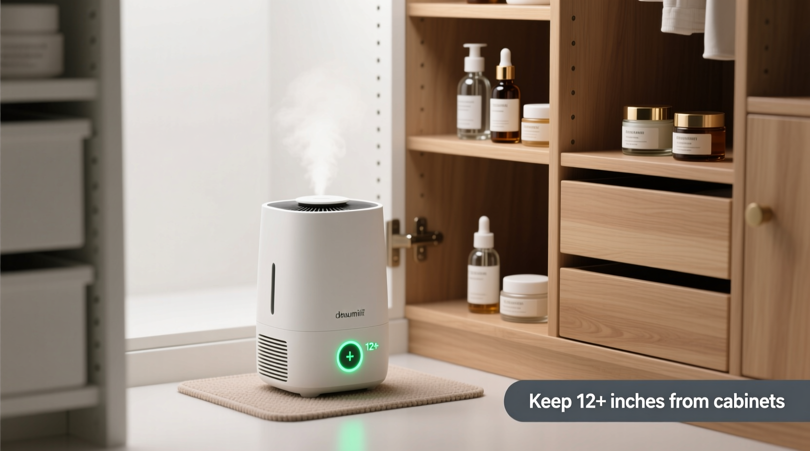 closet dehumidifier safety near skincare
