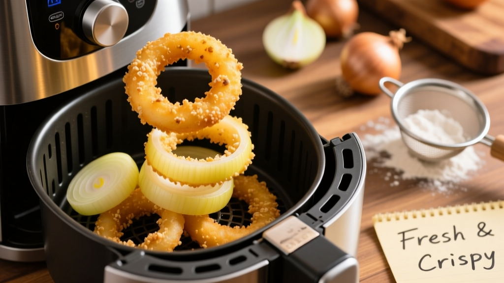 Perfect Frozen Onion Rings in the Air Fryer