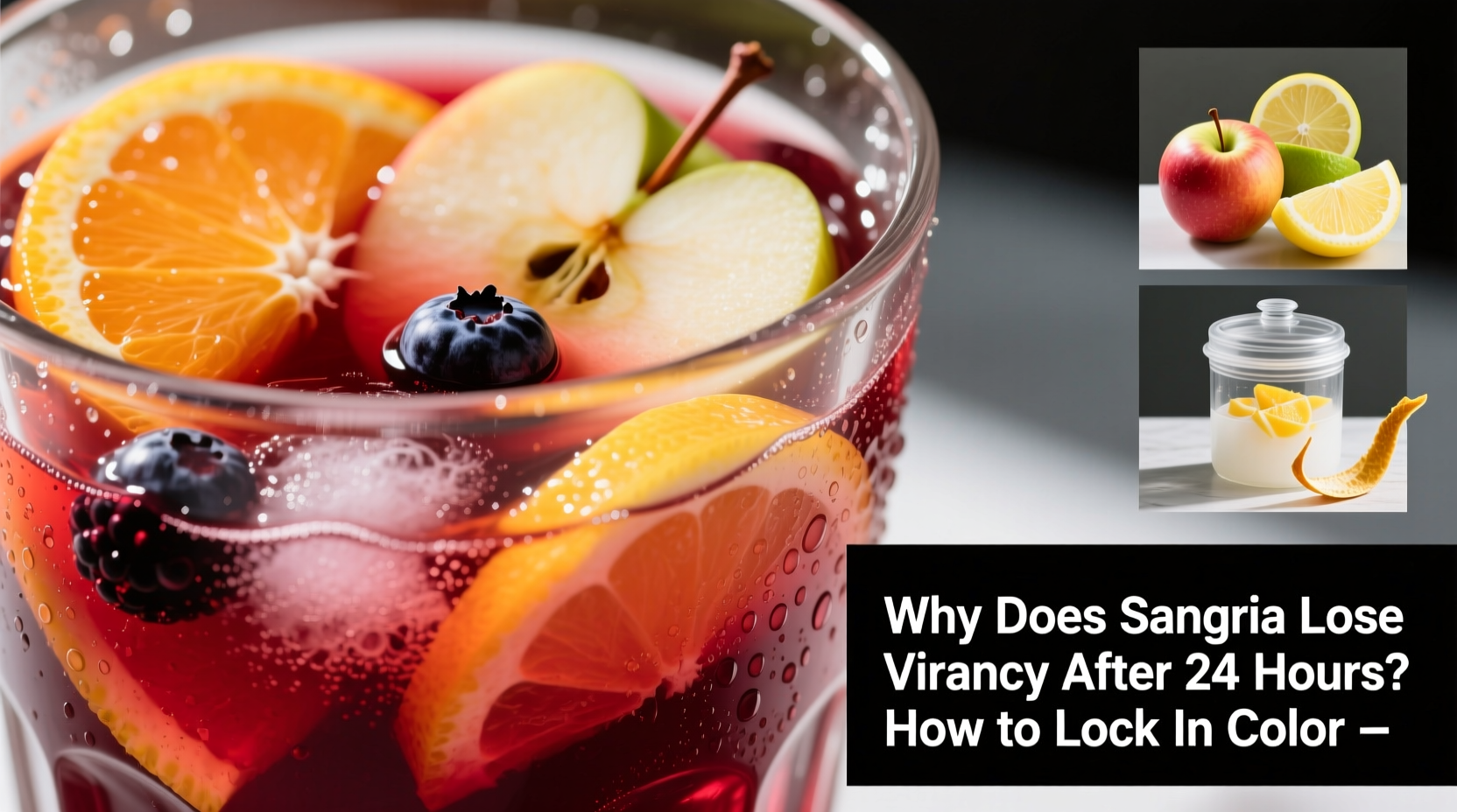 why does my sangria lose vibrancy after 24 hours and how to lock in color