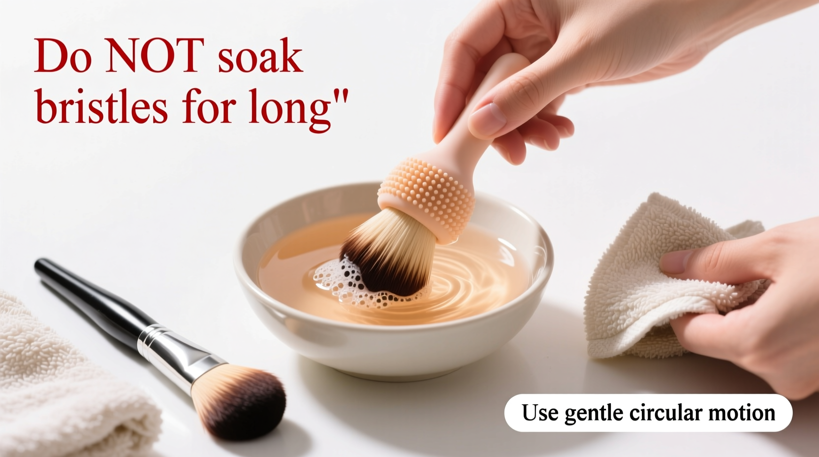 how to deep clean your makeup brushes at home without damaging the bristles