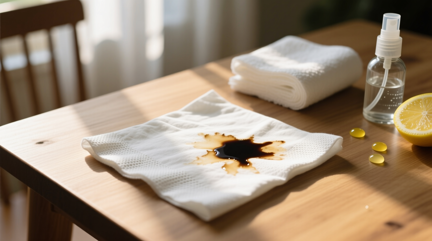 eco friendly coffee stain removal for cotton napkins