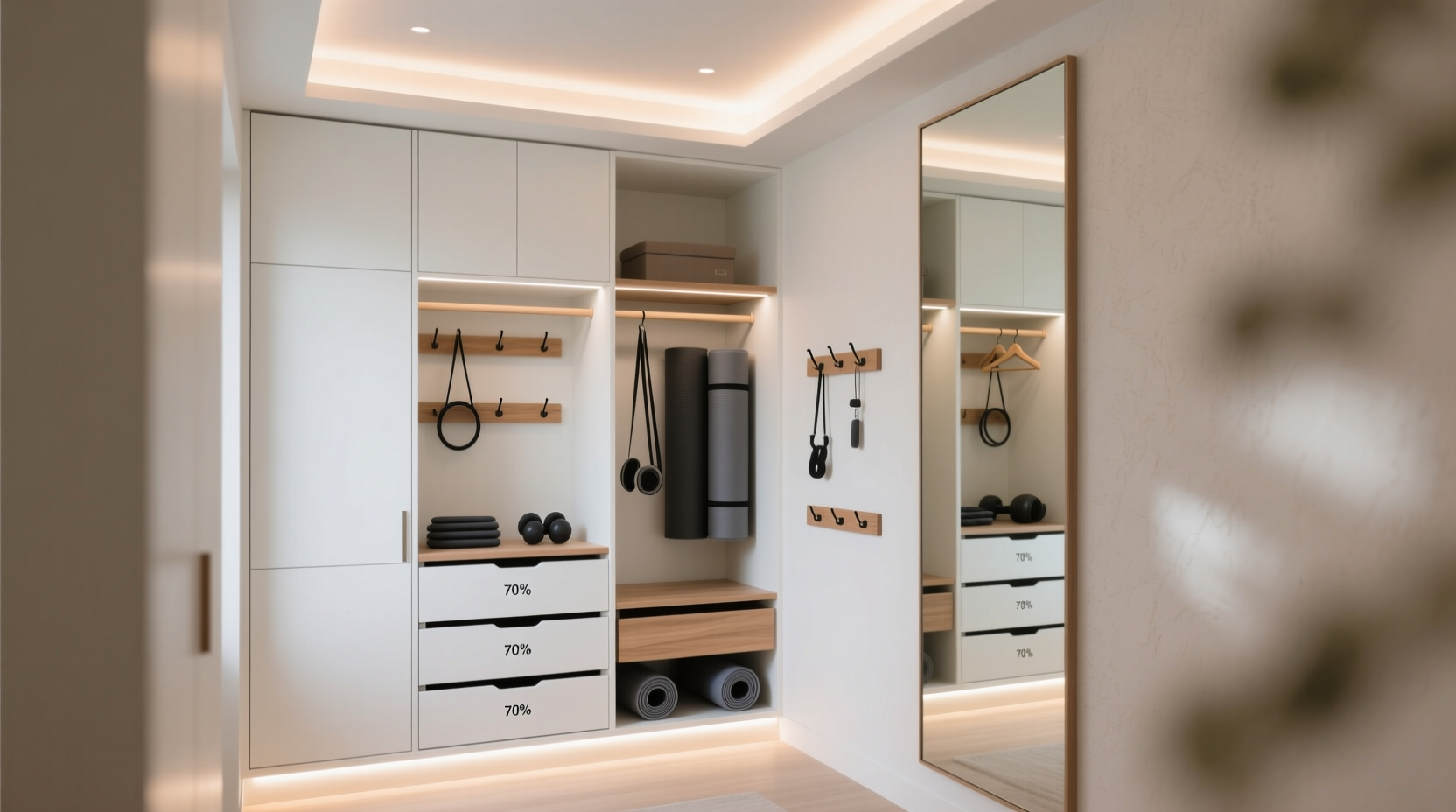 closet organization tips for home gyms