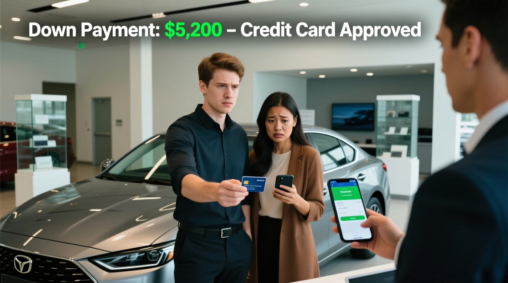 can you pay car down payment with credit card