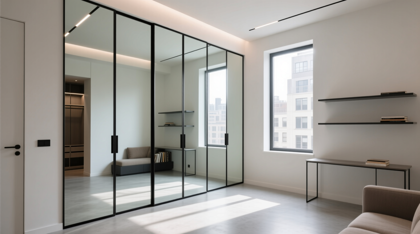 closet mirror doors vs leaning mirror studio space truth
