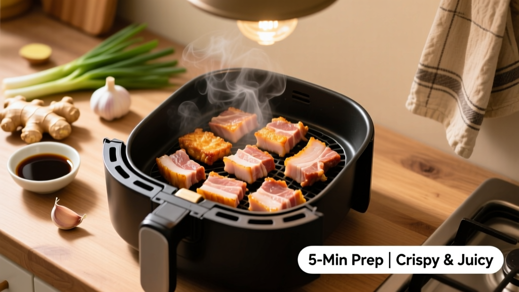 Crispy Boneless Pork in Air Fryer (5-Min Prep!)