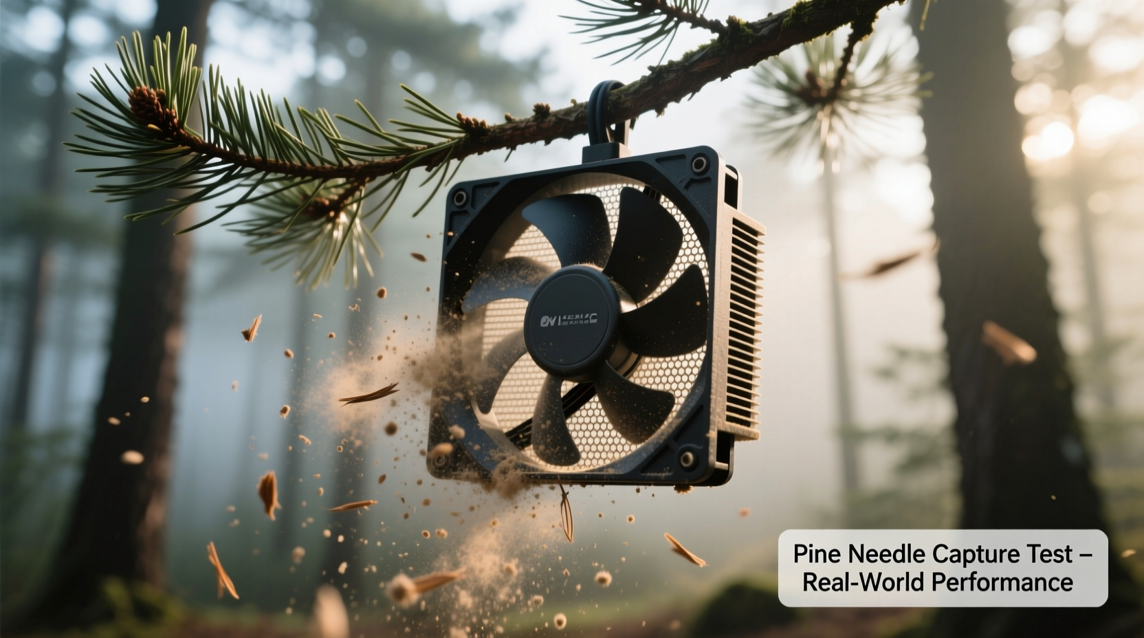 how to use gaming console fan filters to catch pine needle dust from real trees