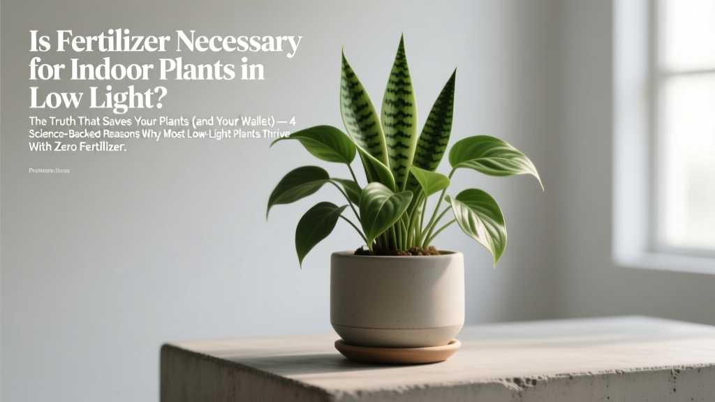 Fertilizer for Low-Light Indoor Plants: When to Skip It