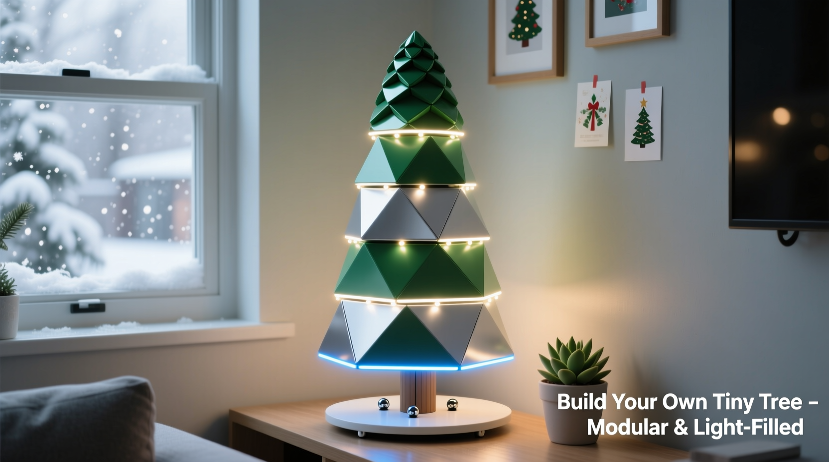 how to build a modular christmas tree for tiny spaces