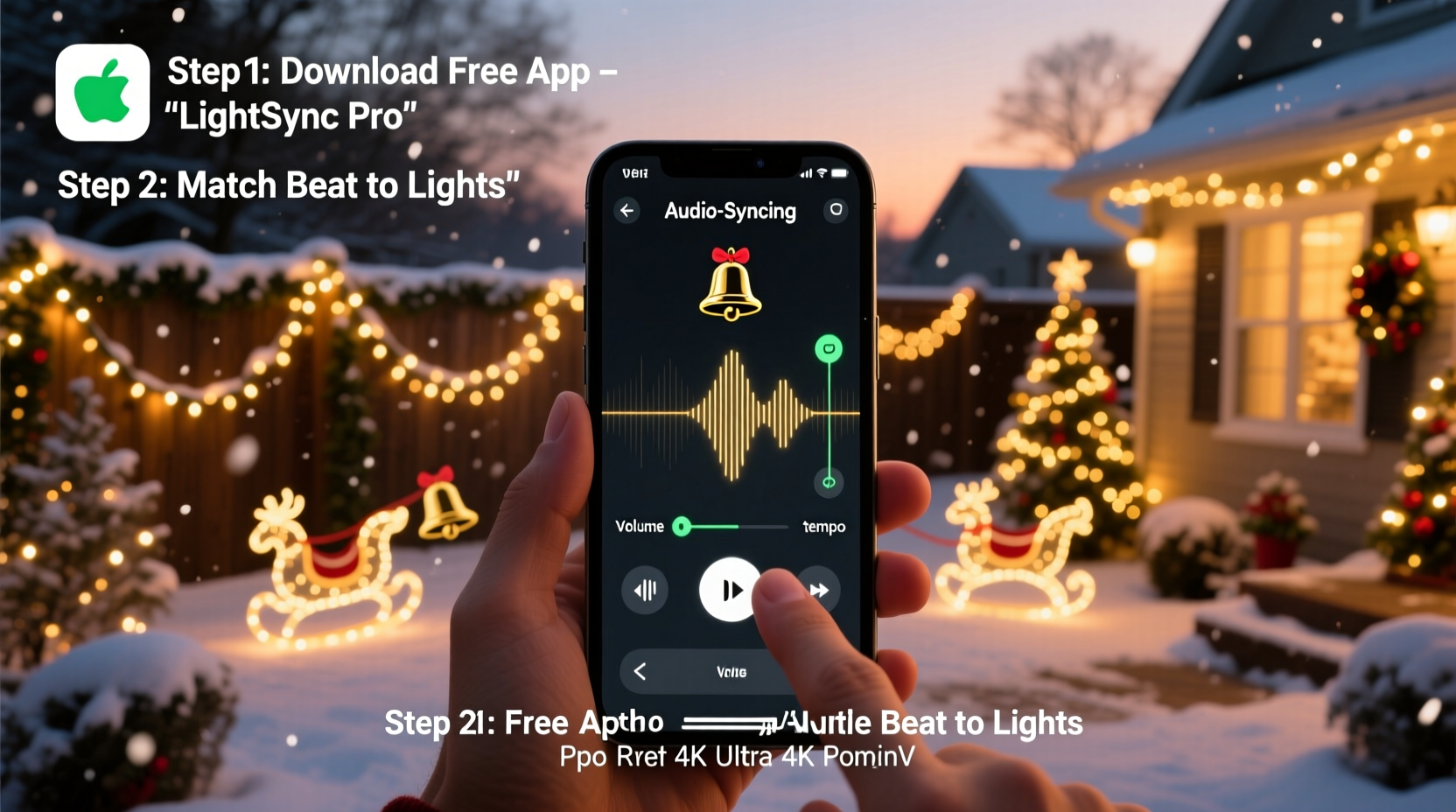 how to add sound effects to your christmas light show using free apps
