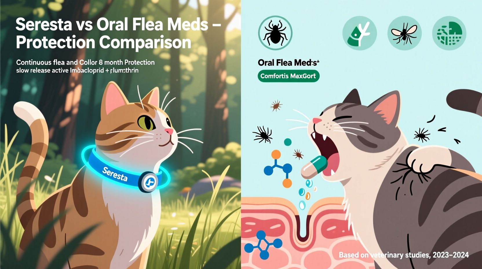 seresto vs oral flea meds which offers better protection for outdoor cats
