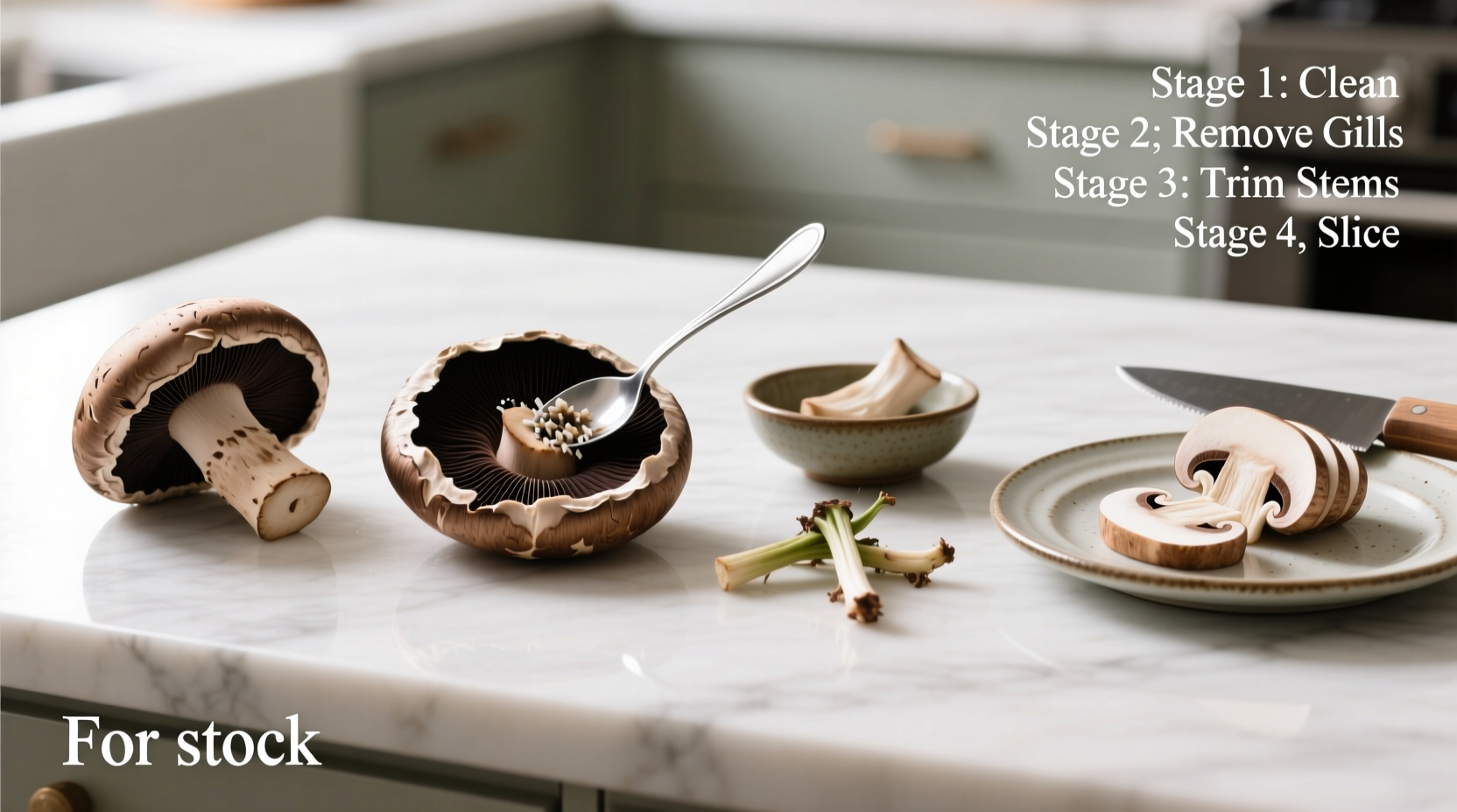 how to prepare portobello mushrooms for cooking