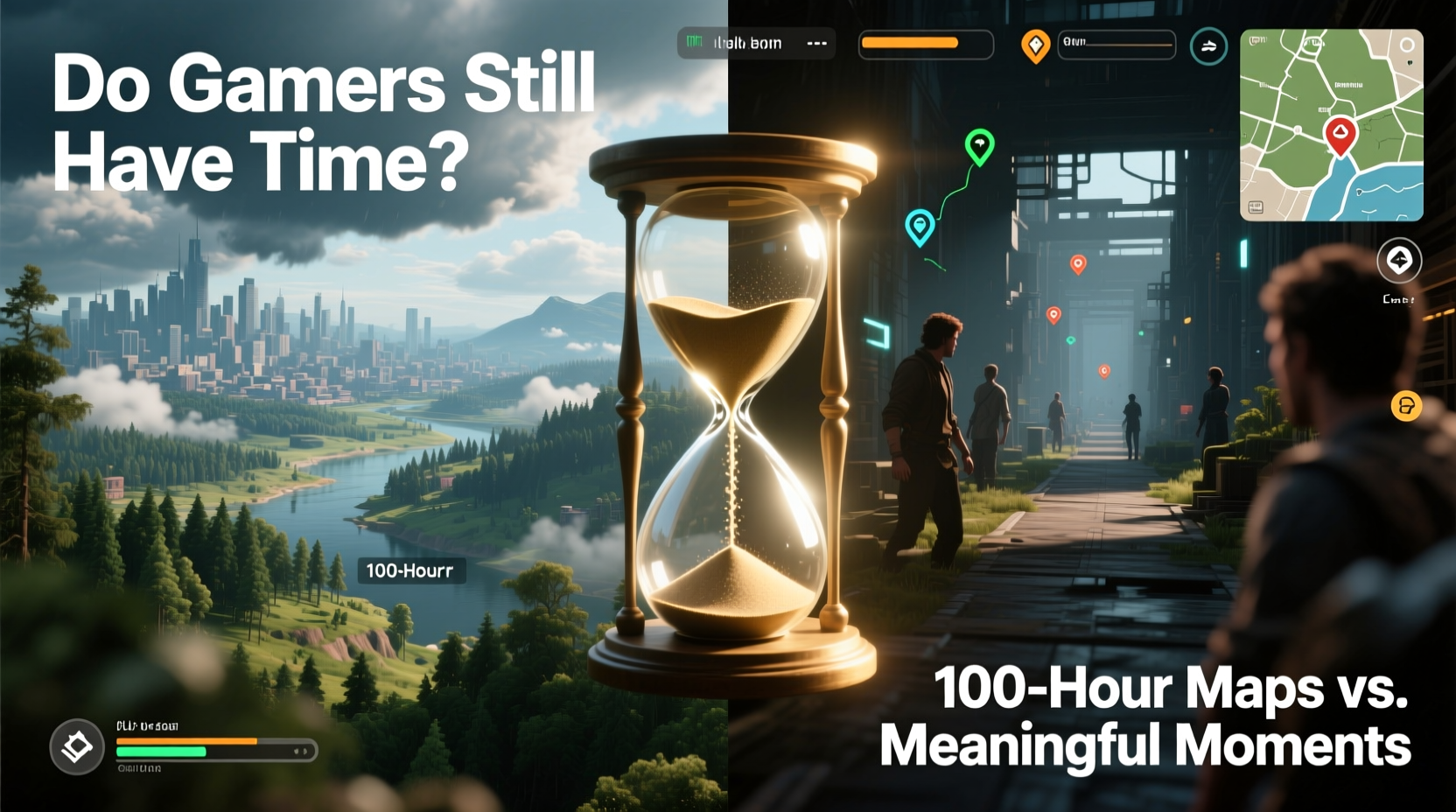open world vs linear narrative do gamers actually have time for 100 hour maps anymore